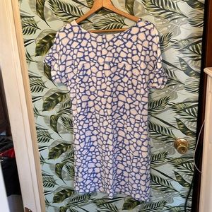 CC3 blue white pattern dress M&S collection 10